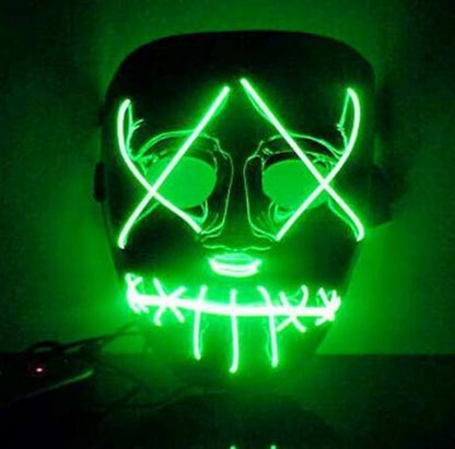 Halloween LED Glowing Full Face Mask for Party and Costume