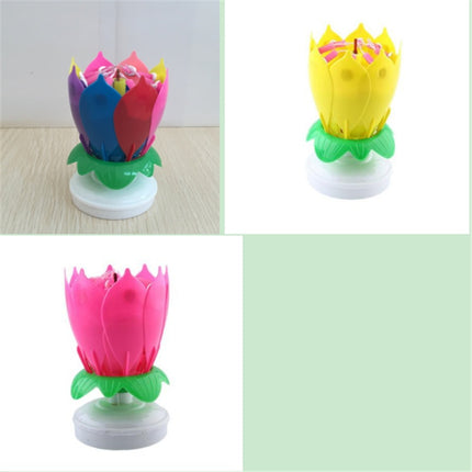 Buy First Musical Lotus Candle Colorful Birthday Cake Decor