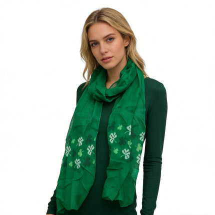 2pcs Olive Skinny Printed Scarf for Office and Evening Party