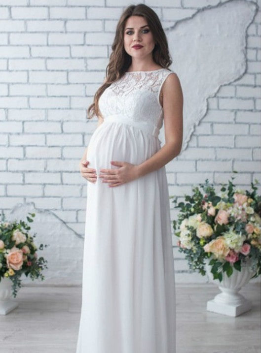 Buy Lace Sleeveless Maternity Dress Elegant & Comfortable Style
