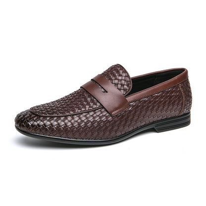 Breathable Woven Mens Casual Loafers for Daily Comfort Style