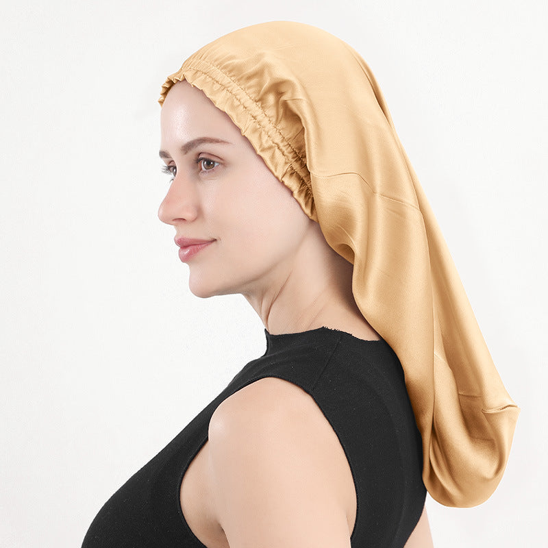16-inch Mimsan silk long hair cap