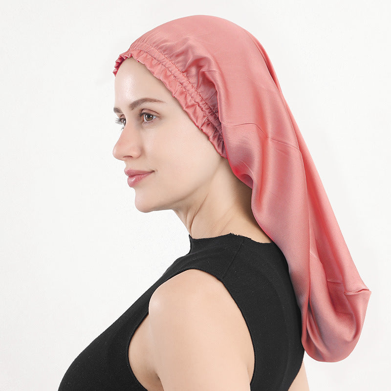 16-inch Mimsan silk long hair cap