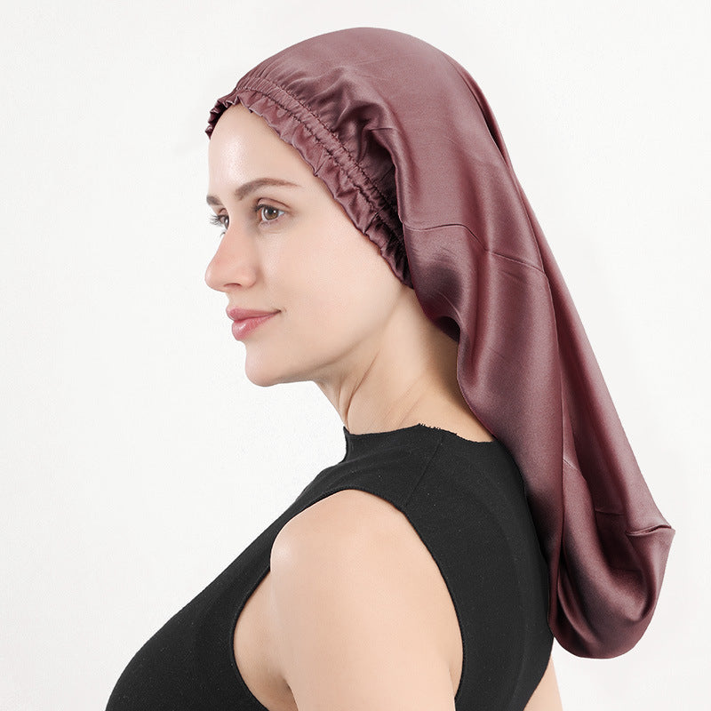 16-inch Mimsan silk long hair cap