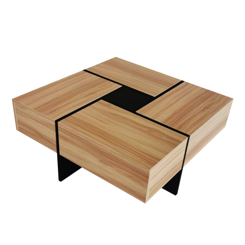 Buy Modern Coffee Table with 4 Hidden Storage Compartments Design