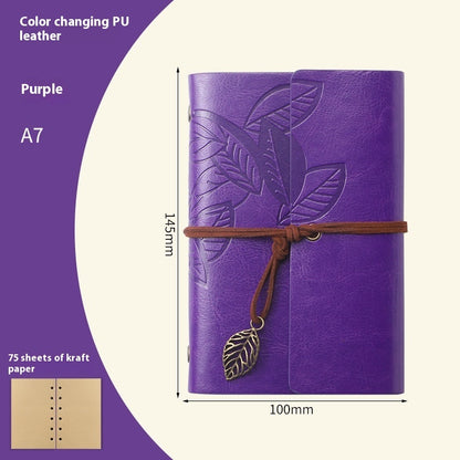 Creative Vintage Leaves Travel Diary Notebook Stationery