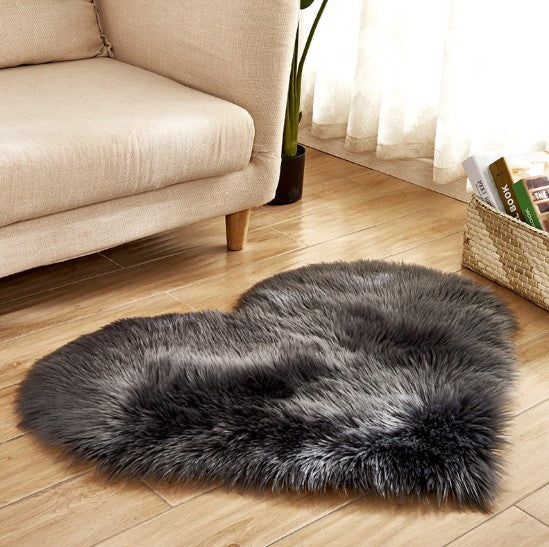 Buy Plush Heart Shaped Carpet – Fluffy Non-Slip Floor & Sofa Mat