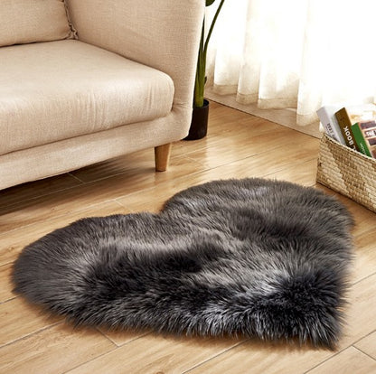 Buy Plush Heart Shaped Carpet – Fluffy Non-Slip Floor & Sofa Mat