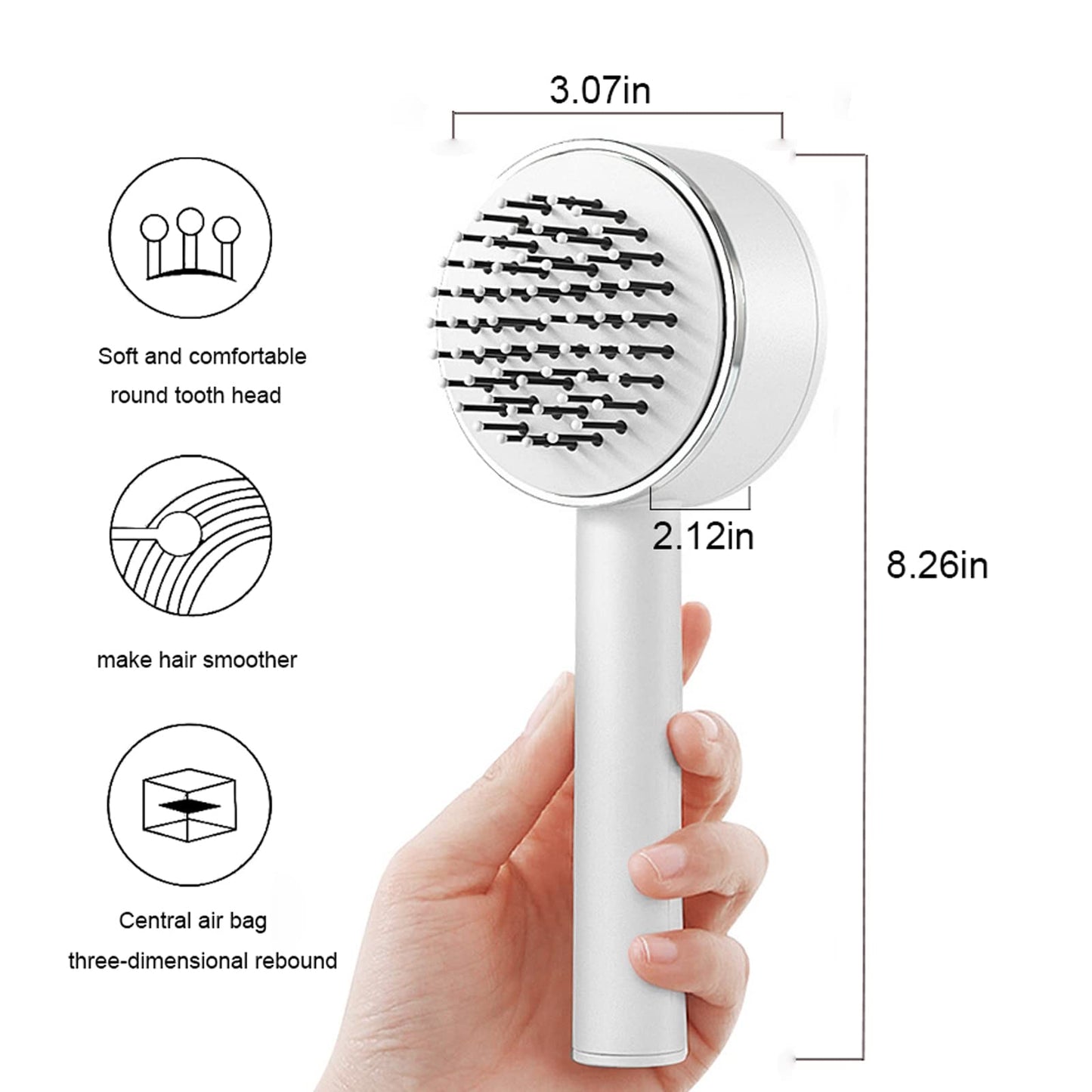 Self-Cleaning Hair Brush Anti-Static Airbag Massage Comb