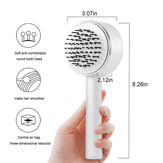 Self-Cleaning Hair Brush Anti-Static Airbag Massage Comb