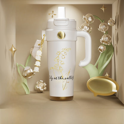Straw Tumbler Large Capacity Ceramic Cup