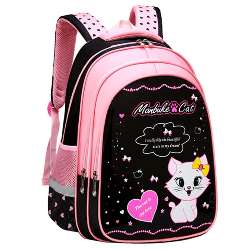 Kids School Cute Cat Print Backpack Fun & Stylish School Bag