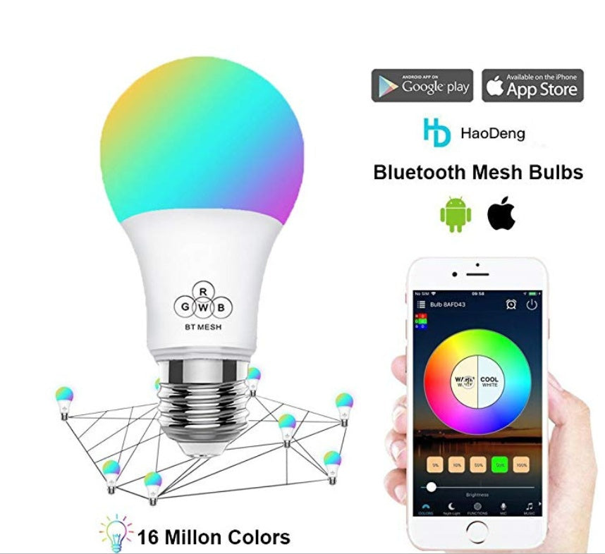 Buy E27 B22 RGB Smart LED Bulb with Music & App Control