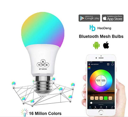 Buy E27 B22 RGB Smart LED Bulb with Music & App Control