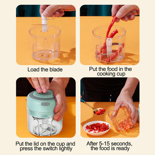 USB Mini Electric Garlic Chopper & Ginger Masher Machine