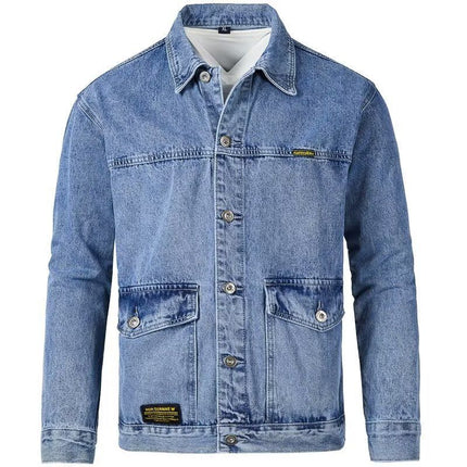 Buy Men’s Korean-Style Slim-Fit Denim Jacket for Trendy Look