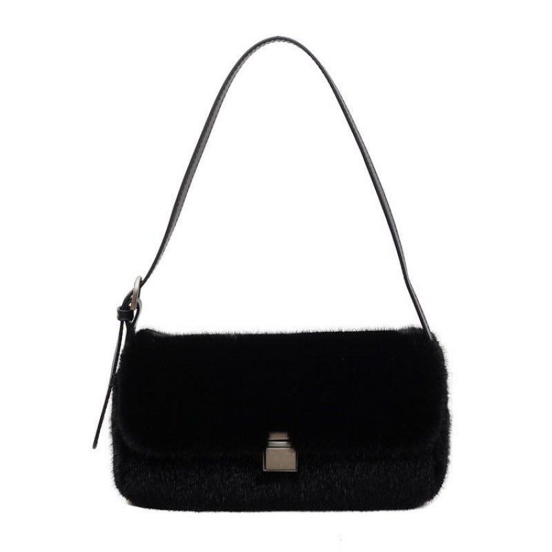 Buy Retro Armpit Shoulder Plush Bag Stylish Everyday Carry for Women