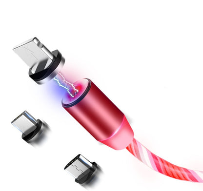 Buy Magnetic Streamer Flowing Light Data Cable for iPhone Type-C