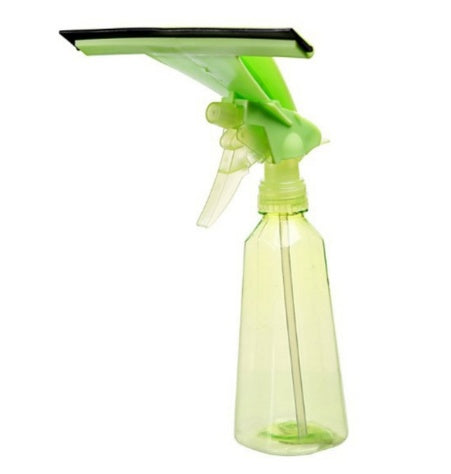 Water Spray Glass Cleaning Brush with Aluminum Long Handle