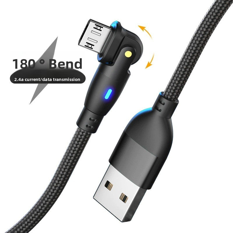 180-Degree Rotatable USB Fast Charging Cable
