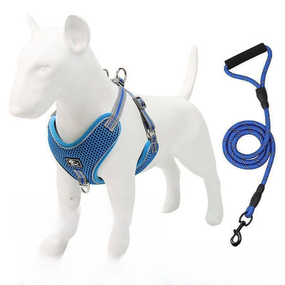 Adjustable Reflective Dog Harness and Leash Walking Fit Now