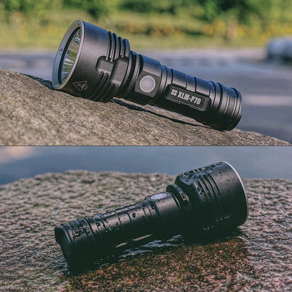 High Power LED Flashlight 20W Rechargeable 500m Range Torch