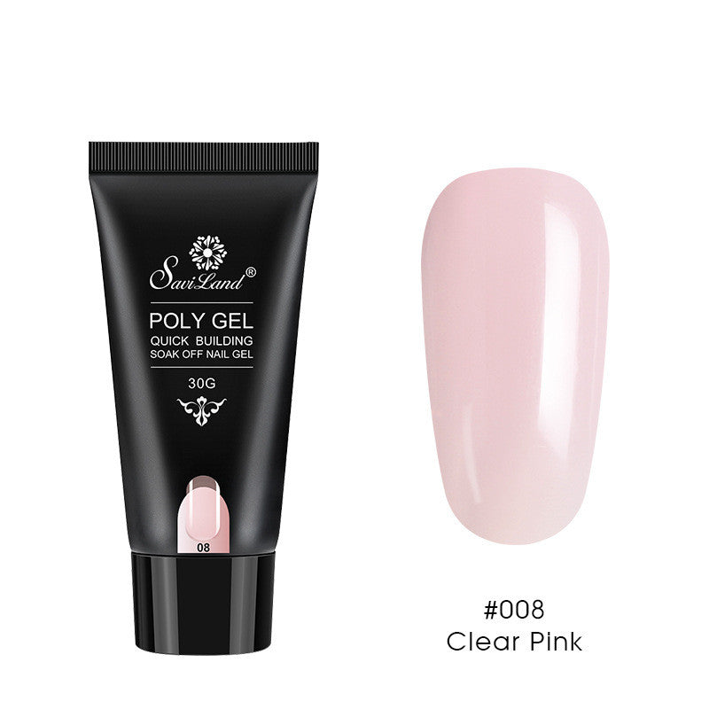 Quick Extension Crystal Gel Nail Set for Long-Lasting Shine