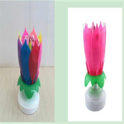 Buy First Musical Lotus Candle Colorful Birthday Cake Decor
