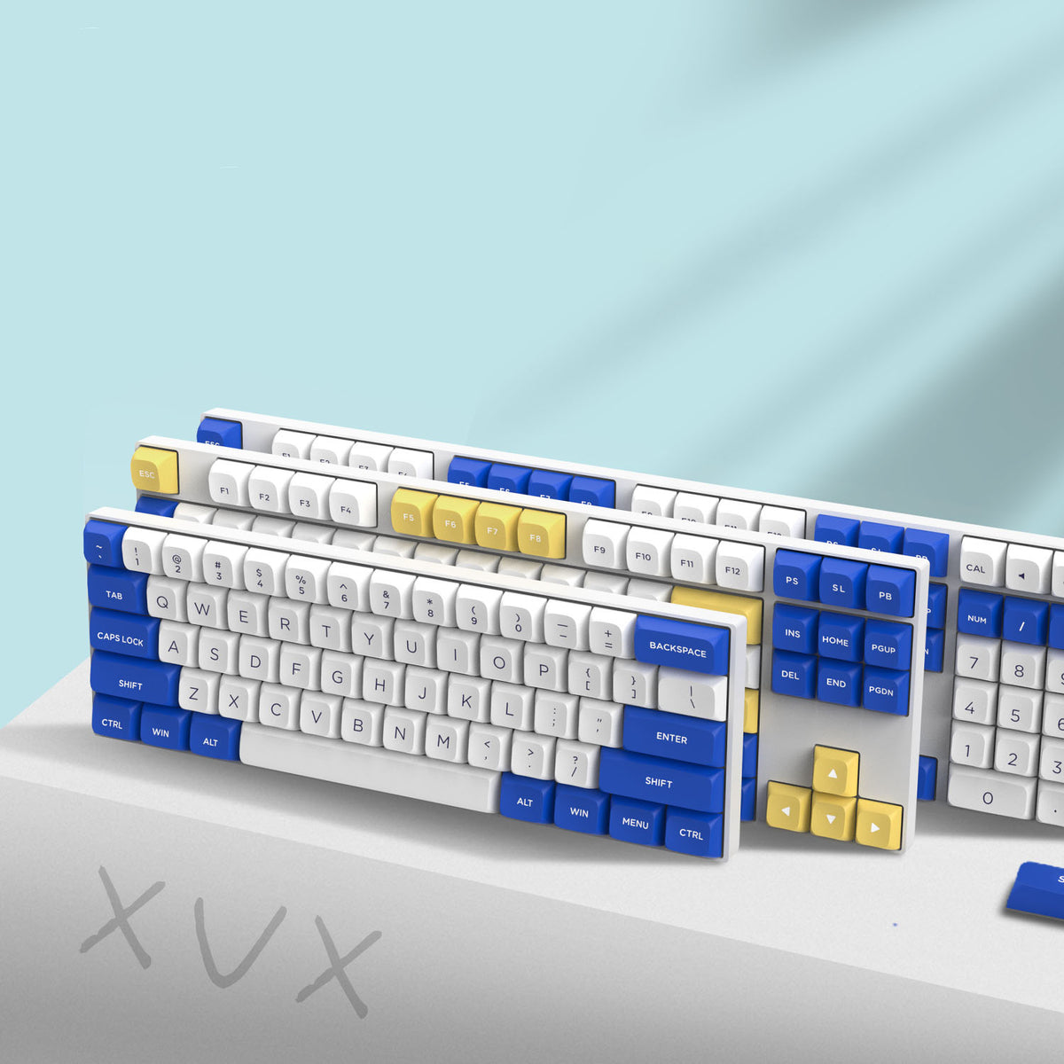 184-Key PBT Keycap Wireless Mechanical Keyboard for PC Gaming Global swanky 1