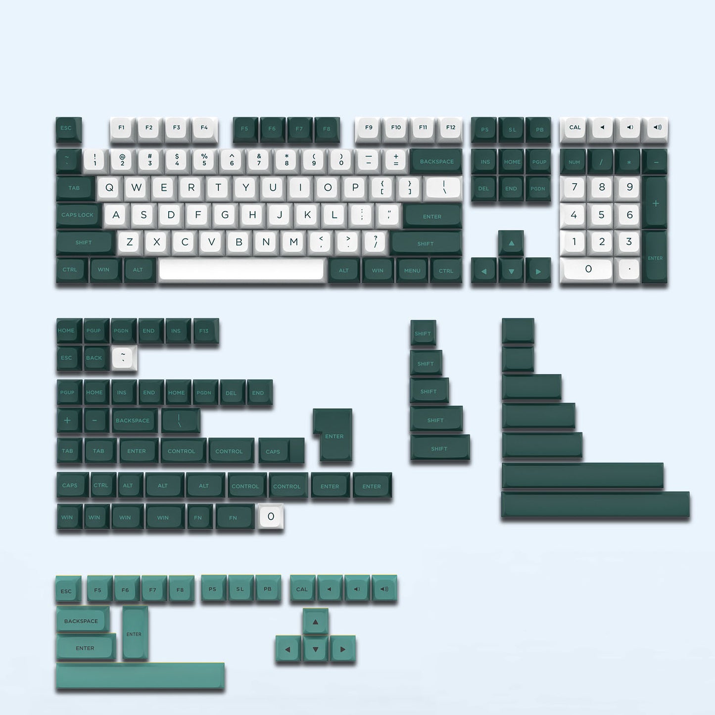 184-Key PBT Keycap Wireless Mechanical Keyboard for PC Gaming Global swanky 2