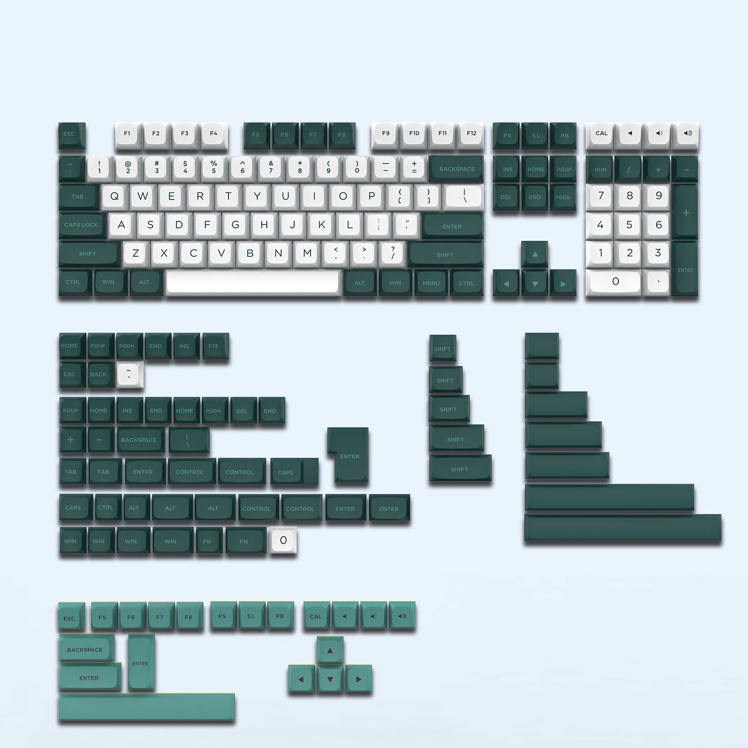 184-Key PBT Keycap Wireless Mechanical Keyboard for PC Gaming Global swanky 2