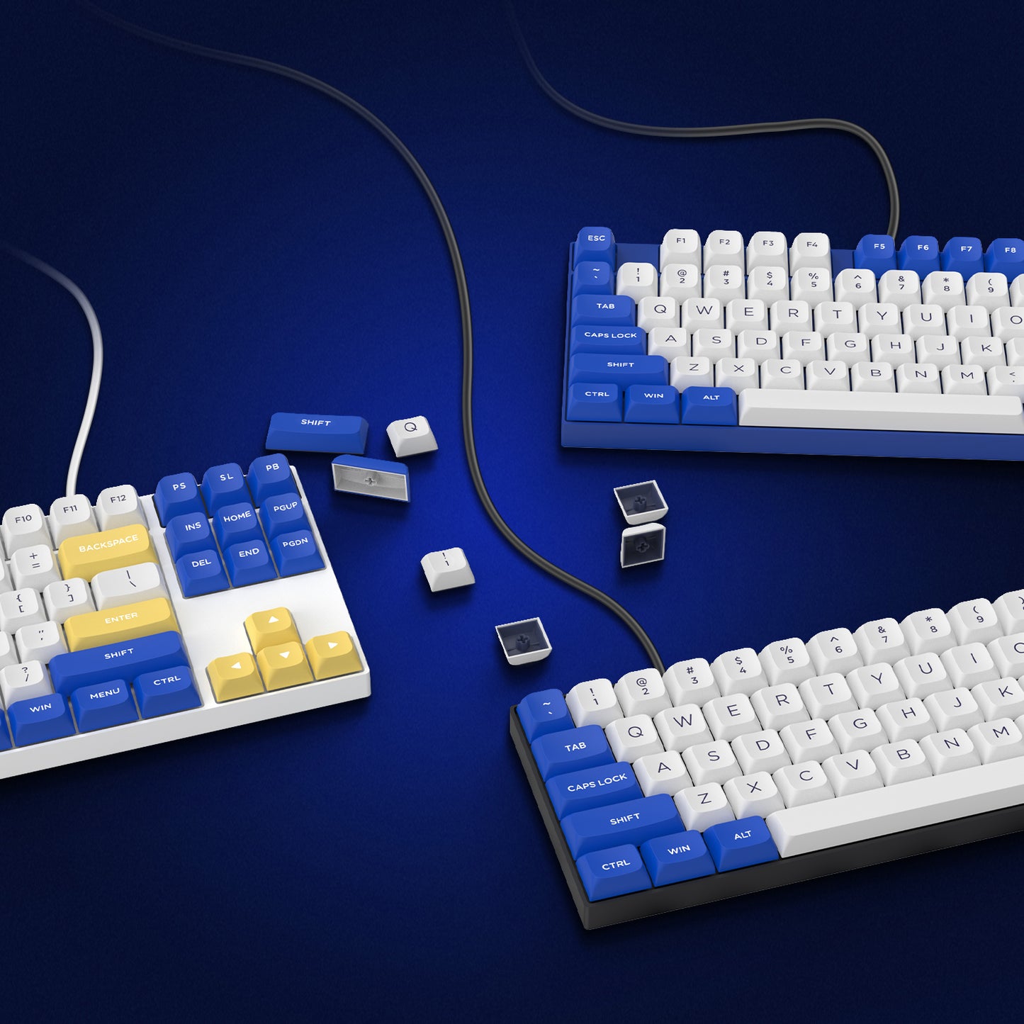 184-Key PBT Keycap Wireless Mechanical Keyboard for PC Gaming Global swanky 3
