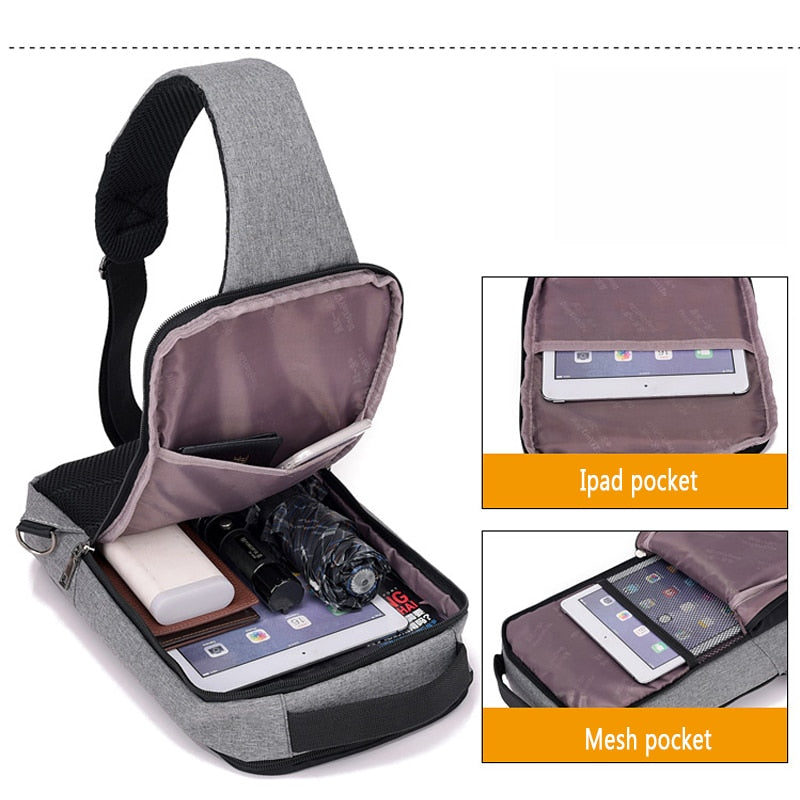 Buy Anti-theft USB Charging Chest Bag | Travel & Daily Carry