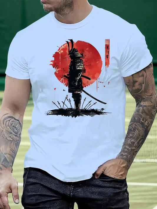 Buy Color-Block 3D Printed Summer Men’s Fashion T-Shirt