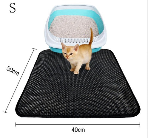Buy Double Layer Cat Litter Mat With Honeycomb Trapping Design