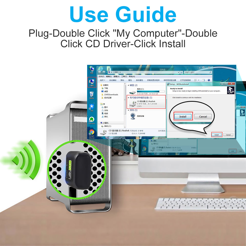 Buy High-Speed USB Wireless Network Card for Seamless Connectivity