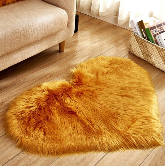 Buy Plush Heart Shaped Carpet – Fluffy Non-Slip Floor & Sofa Mat