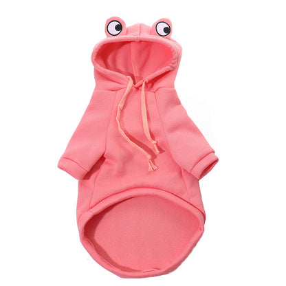Soft Warm Cat & Dog Clothes – Funny Halloween Frog Sweatshirt
