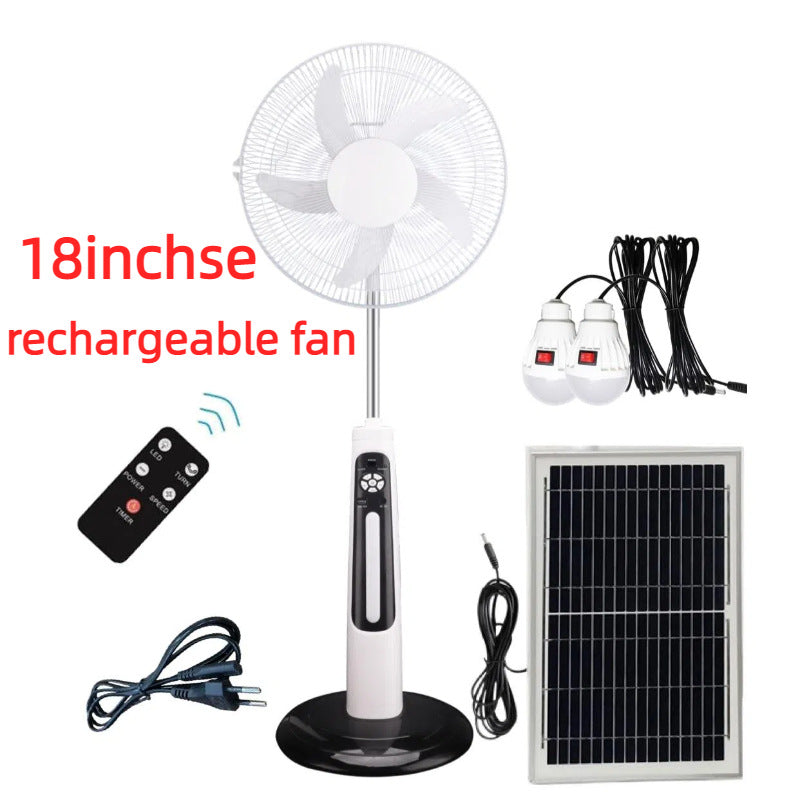 18 Inch Solar Powered Remote Control Fan with Light