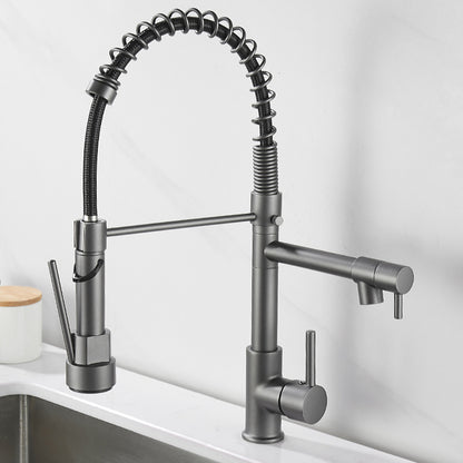 Pull Out Kitchen Faucet with Dual Handle for Daily Sink Use