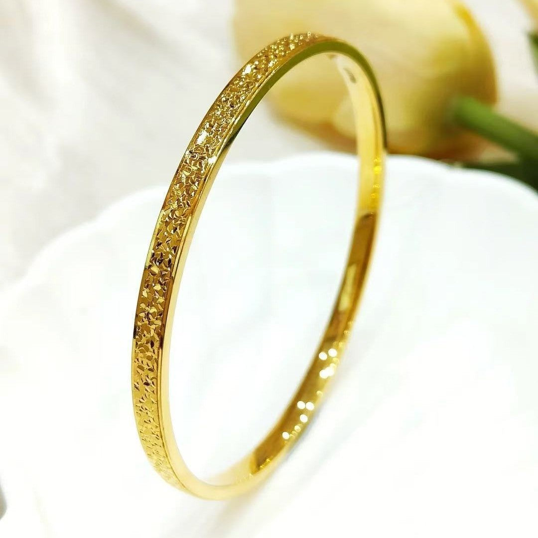 18K Gold Crushed Ice Crystal Bracelet