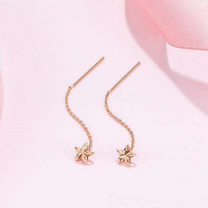 18K Gold Four-Leaf Clover Earrings with Gift Box