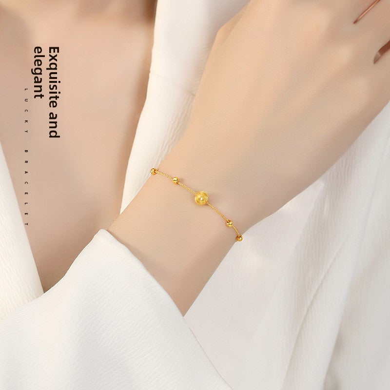 18K Gold New Fashion Bracelet Smart Cat Eye Design Au750 Niche Hand Jewelry for Girlfriend Gift Wholesale