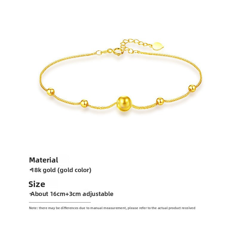 18K Gold New Fashion Bracelet Smart Cat Eye Design Au750 Niche Hand Jewelry for Girlfriend Gift Wholesale