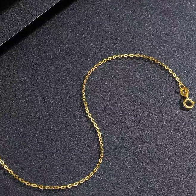 18K Gold O-Link Bracelet with Bead Details