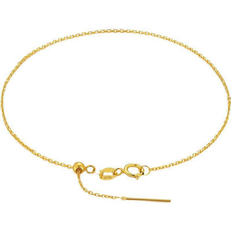 18K Gold Pin-Style Bracelet for Women with Cross Charm