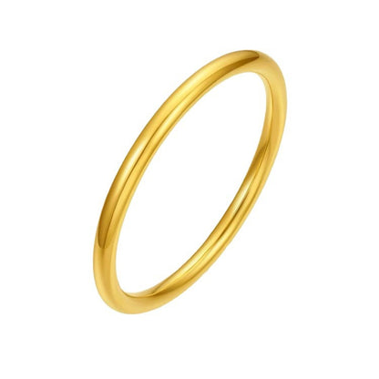 18K Gold Plain Ring Bracelet