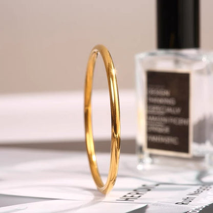 18K Gold Plain Ring Bracelet
