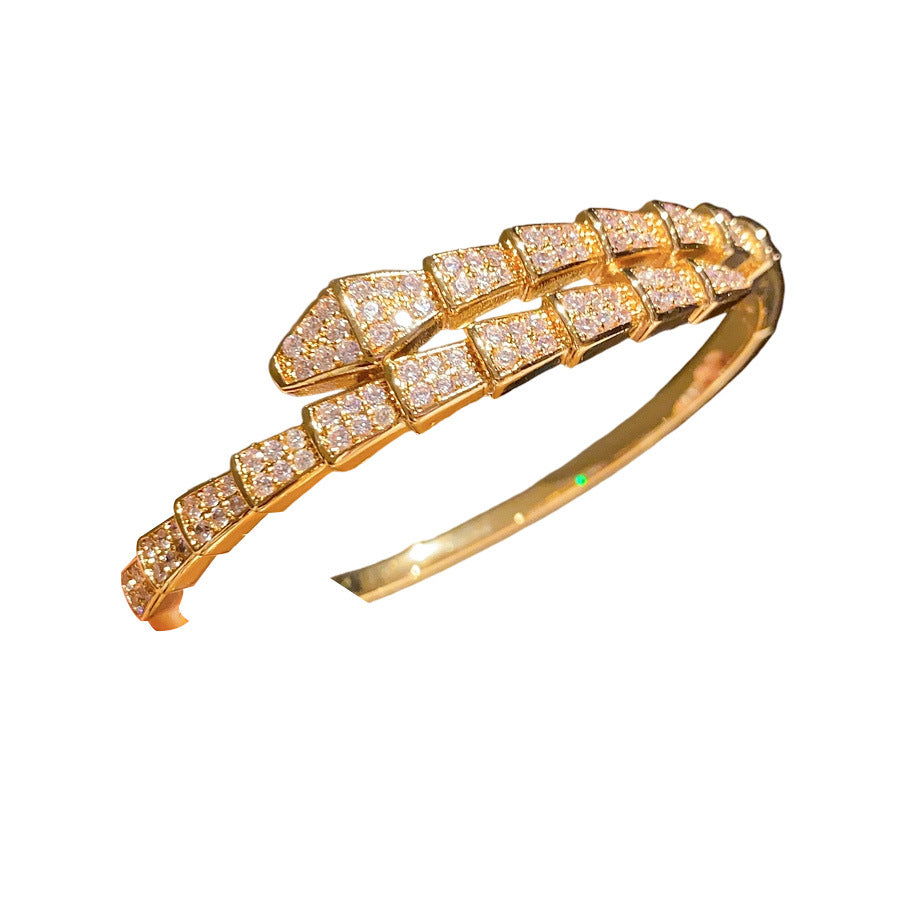 18K Gold Plated Snake Shaped Splicing Buckle Bracelet
