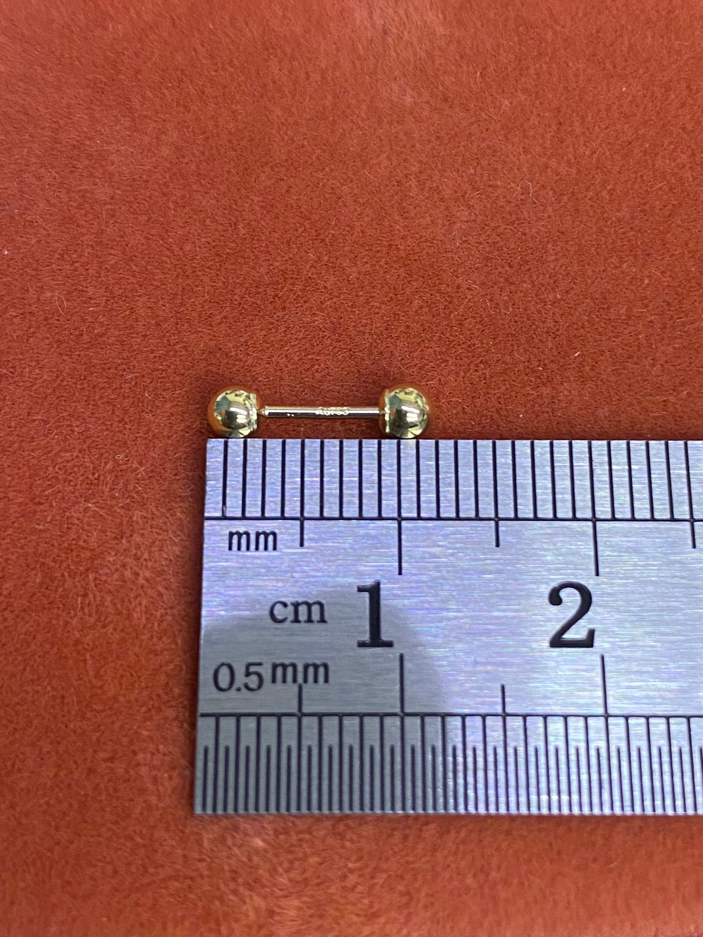 18K Gold Screw-On Stud Earrings